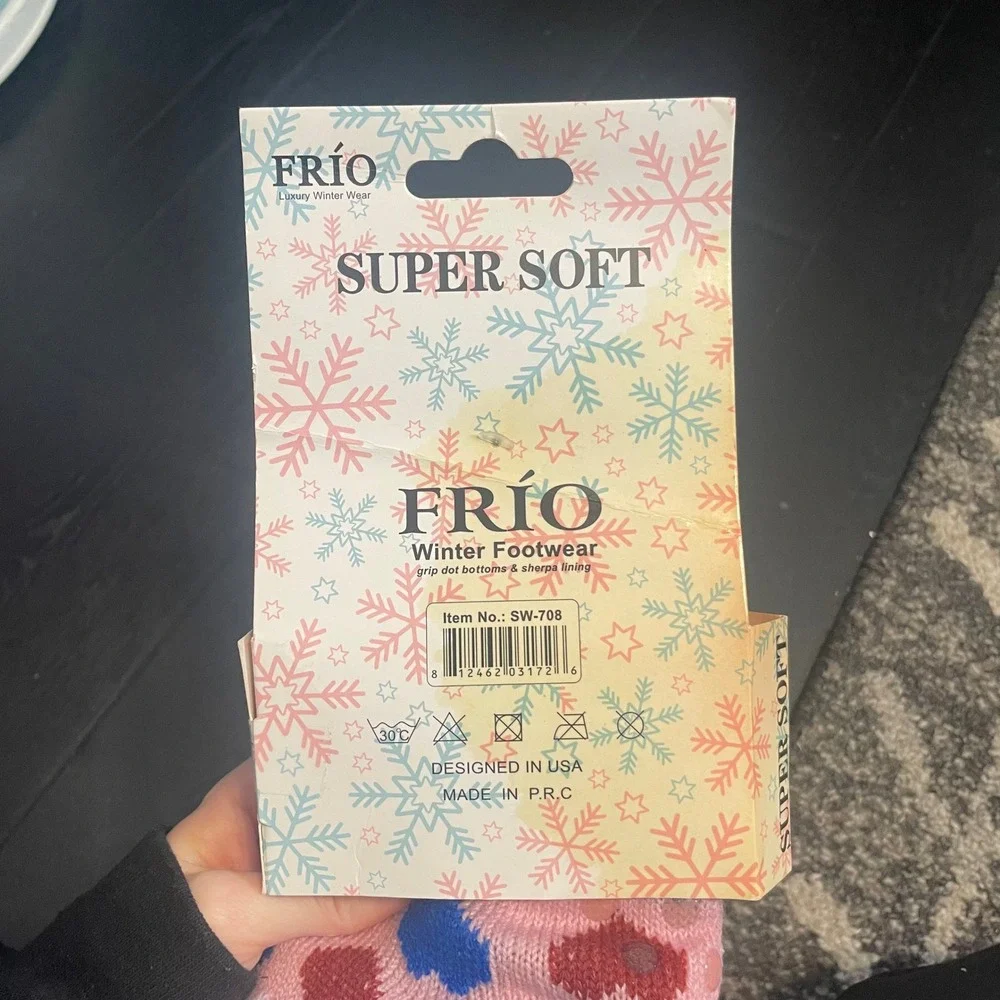 FRÍO Super‎ Soft Winter Footwear Grip Bottoms Sherpa Lining New Socks